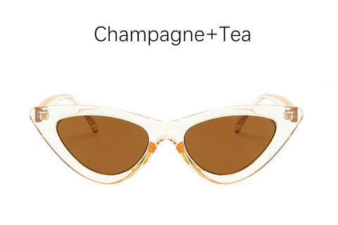 Cat Eye Shade For Women Fashion Sunglasses Brand Woman Vintage Retro Triangular Cateye Glasses Oculos Feminino Sunglasses Sexy - Sheseelady