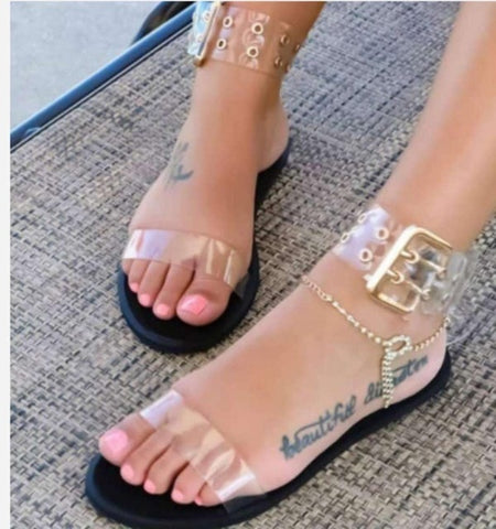 Roman Retro Casual Women's Buckled Flat Sandals