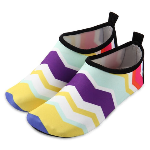Skin-friendly Cartoon Print Soft Rubber Toddler Shoes For Beach Swim