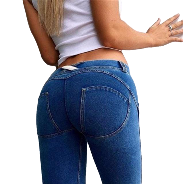 Lift Hips Skinny Casual Denim High Elastic Jeans - Sheseelady