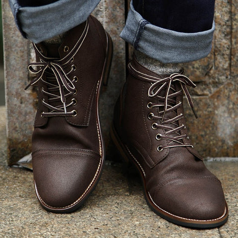 High Quality British Boots Autumn Winter Shoes Men Fashion