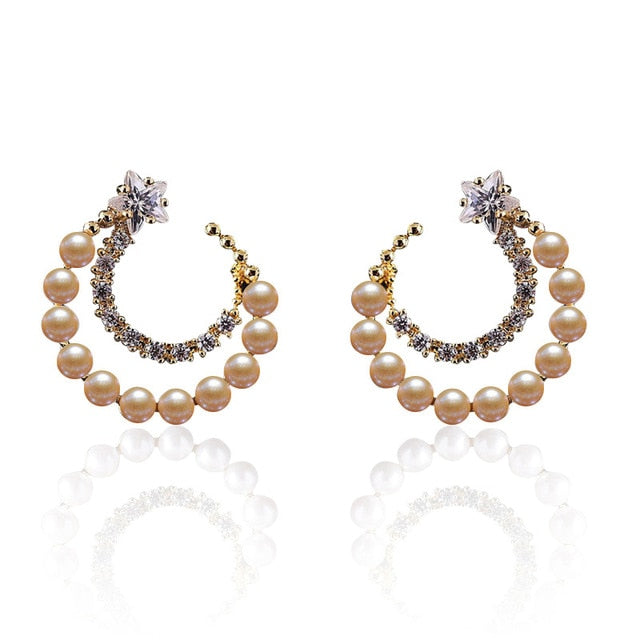 Classic Elegant Long Earrings For Women Fashion Geometric Crystal Gold Color Water Drop Earring Brincos Bijoux Jewelry - Sheseelady