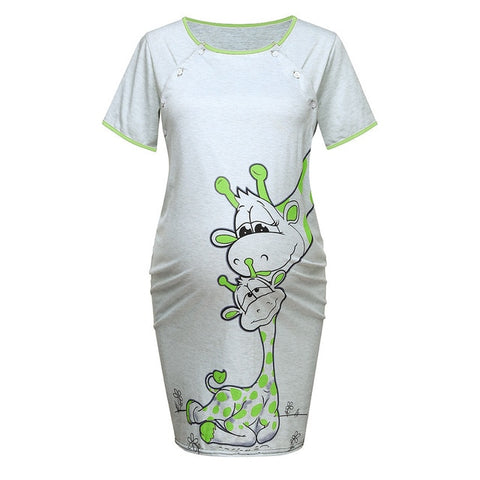Habille de maternité Sleeve Nighthabillement Cotton Pregnant Casual Clothes Summer