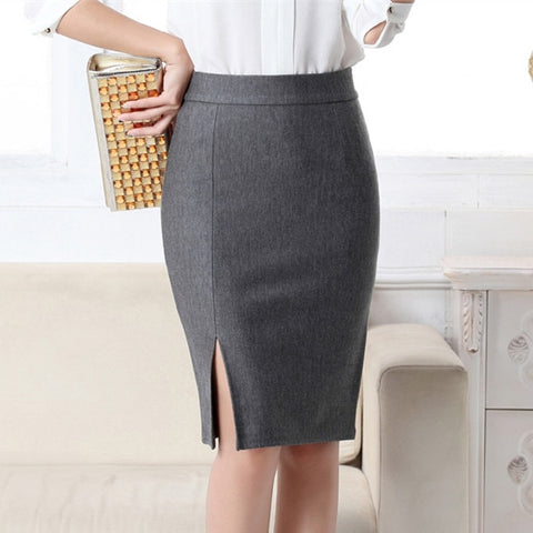 Sexy Stretchy High Waist Knee-Length Formal Pencil Skirt