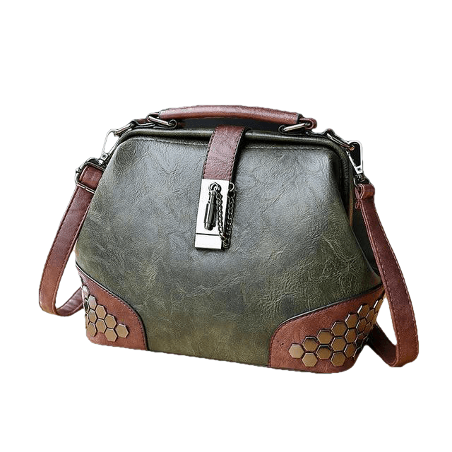 Women Handbag Leather Small Doctor Crossbody Handbag