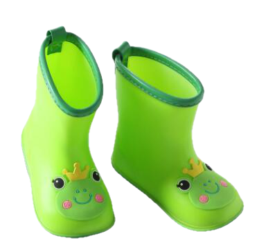 Trendy Waterproof Cartoon Pattern PVC Rain Boots For Kids