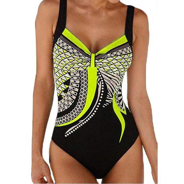 Sexy Women's Push Up Bathing Suit Plus Size One Piece