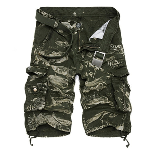 Cargo Shorts Men Cool Camouflage Summer Cotton Casual Men Short Pants Brand Clothing Comfortable Camo Men Cargo Shorts - Sheseelady