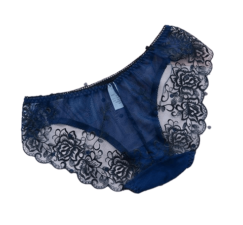 誘惑下着好きの範囲内の継ぎ目のないレース色っぽいネット糸パンティ・ロー・ウエストは、刺繍透明なパンティをひもで縛ります