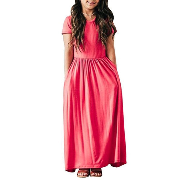 Casual Sundress Outfits Maxi Dress With Pocket - Sheseelady