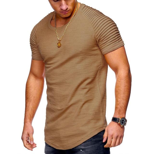 Men's Cotton Blend Short Sleeve Solid T-Shirt