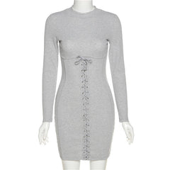 Casual Sexy Ladies' Long Sleeve Bodycon Knitted Dress