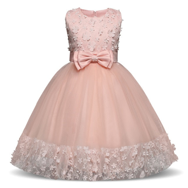 Fancy Butterfly Kids Wedding Flower Girls Dress - Sheseelady