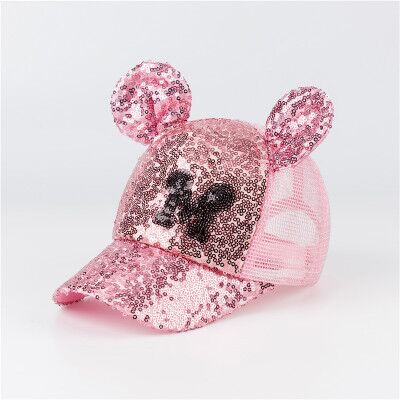 Casual Sweet Kids' Mesh Baseball Caps With Sequins For Summer
