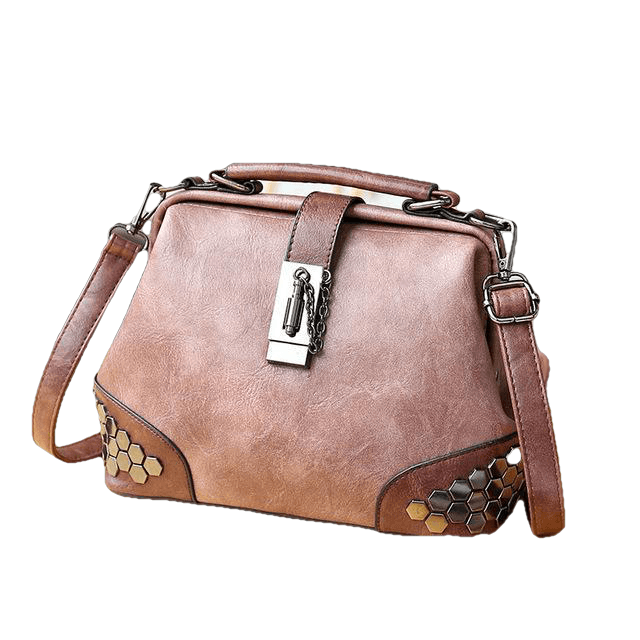Women Handbag Leather Small Doctor Crossbody Handbag