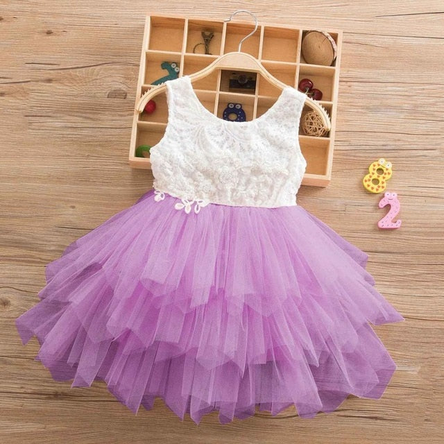 Stylish Lovely Girls' Lace Princess Dresses For Party Ceremony