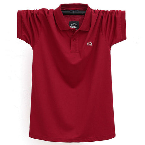 Leisure Solid Color Pure Cotton Business Polo Shirts For Men