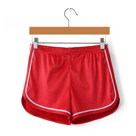 Trendy Casual Ladies' Slim Silk Shorts With White For Summer Beach