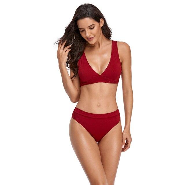 Elegant Fashionable Hot Chick Summer Bikini Solid Color