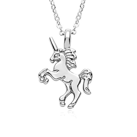 Necklace For Girls Children Kids Enamel Cartoon Horse Jewelry Accessories Women Animal Pendant Party