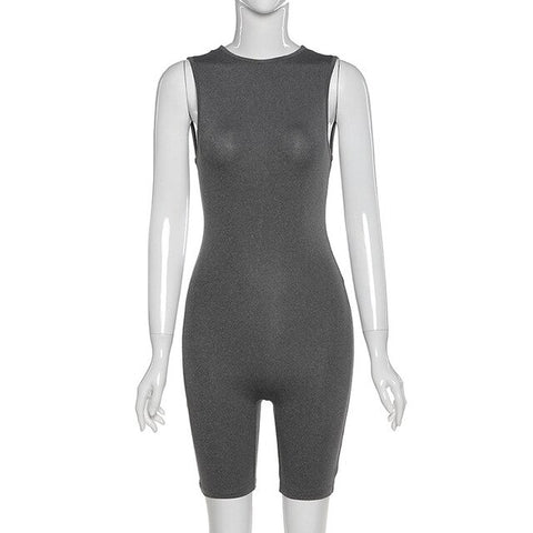 Sexy Ladies' Sleeveless Bodycon Playsuits For Sport
