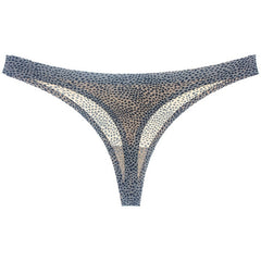 Leopard Print Underwear Women Hot Sexy Panties Women Ice Silk Thongs G String Seamless Panties Female Low-Rise Majtki Damskie - Sheseelady