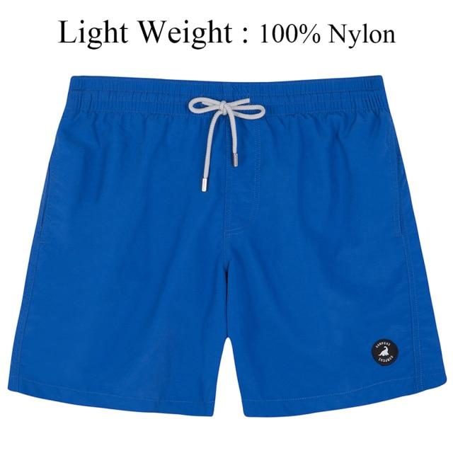 Stylish Sexy Men's Quick Dry Swim Shorts With Pockets & Mesh Lining Solid Color