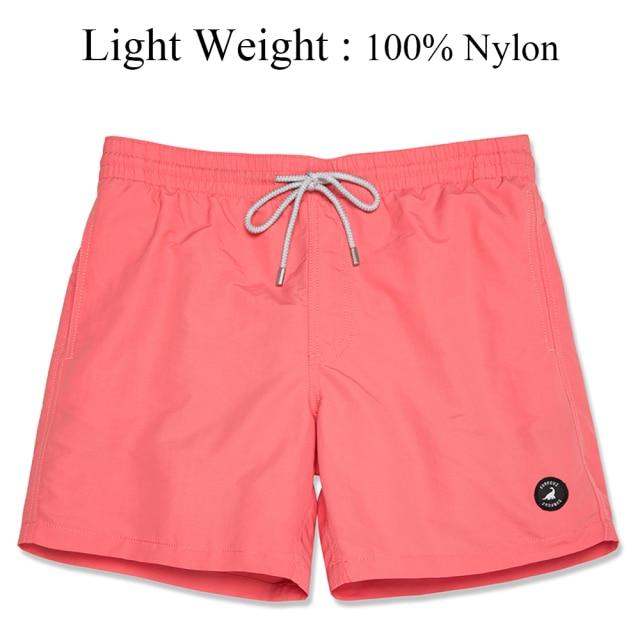 Stylish Sexy Men's Quick Dry Swim Shorts With Pockets & Mesh Lining Solid Color