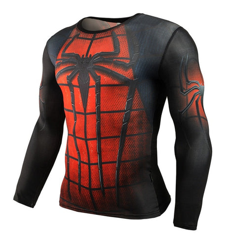 3D Superman Punisher Compression T Shirt - Sheseelady