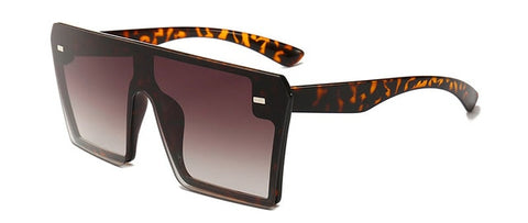 Oversize Square Sunglasses Women Fashion Flat Top Gradient Glasses