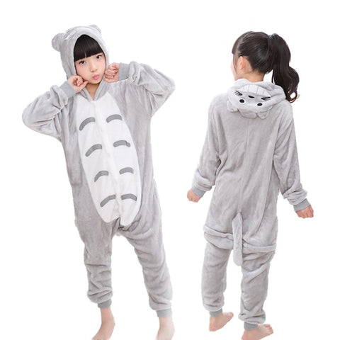 Macacão de dormir Unicórnio Anime Panda para meninos e meninas