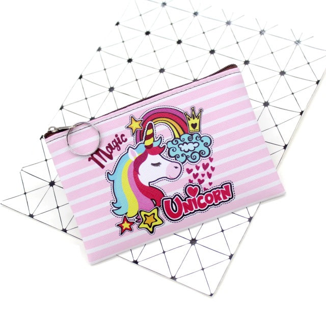 Cartoon Unicorn Coin Purses Women Mini Wallets Cute Card Holder Ladies Key Money Bags For Girls Purse Female Kids Children Pouch - Sheseelady