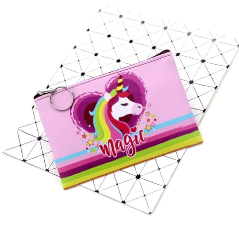 Cartoon Unicorn Coin Purses Women Mini Wallets Cute Card Holder Ladies Key Money Bags For Girls Purse Female Kids Children Pouch - Sheseelady