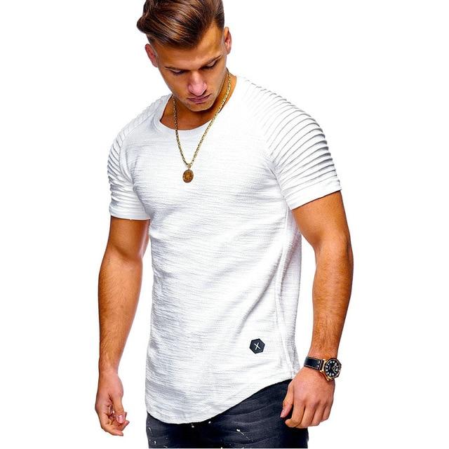 Men's Cotton Blend Short Sleeve Solid T-Shirt