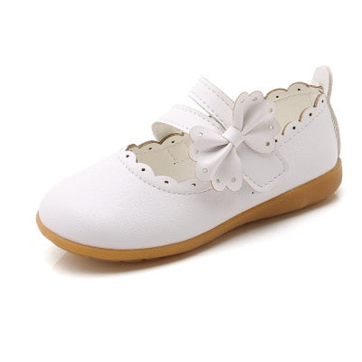 Princess Hollow Bowtie Toddler Girl Shoes For Kids