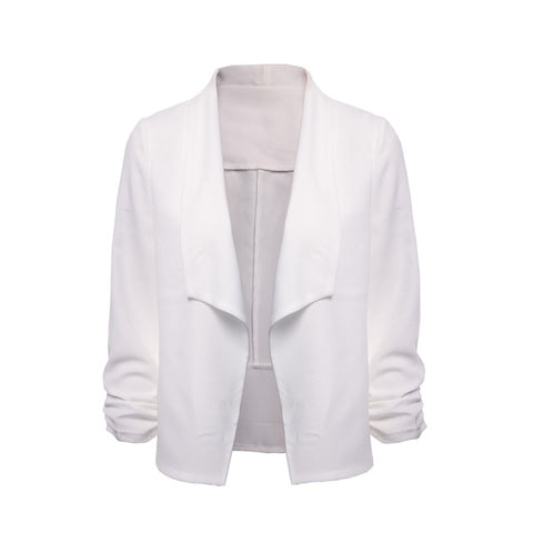 Trendy Casual Ladies' Slim Fit 3/4 Sleeve Blazers For Office