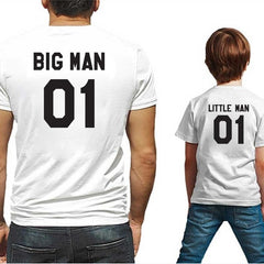 Father Son Cotton Short Sleeved T-Shirts Daddy And Baby Kids Family Outfits O Neck Woman Clothing Casual Boy Clothes - Sheseelady