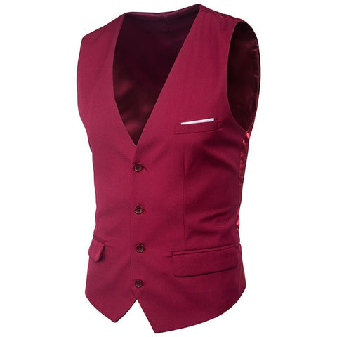 Men'S Business Casual Slim Vests Suits