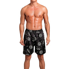 Casual Loose Men'S Satin Silk Pajama Shorts Sleepwear - Sheseelady