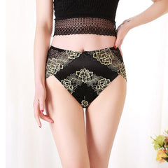 High Quality Ladies' Waist Sheer Lace Underwear With Floral Print