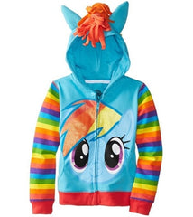 Pony Spring Casual Full Sleeve Hoodies Para Meninas Crianças