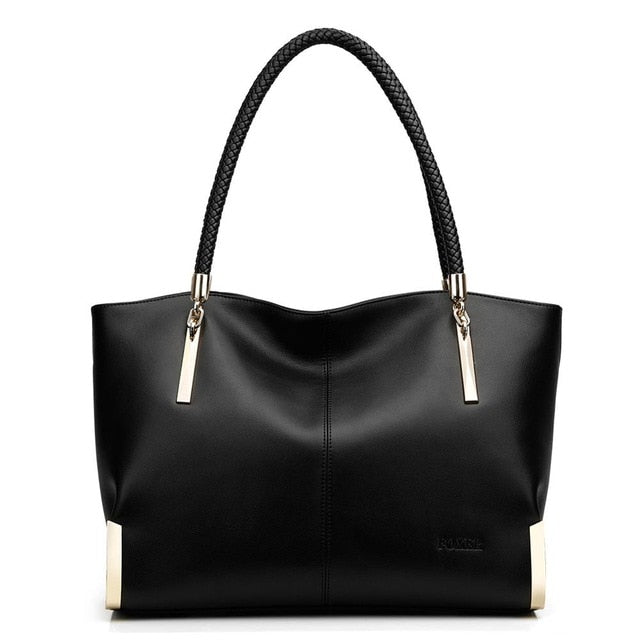 Stylish Casual Zipper Soft Leather Handbag For Women