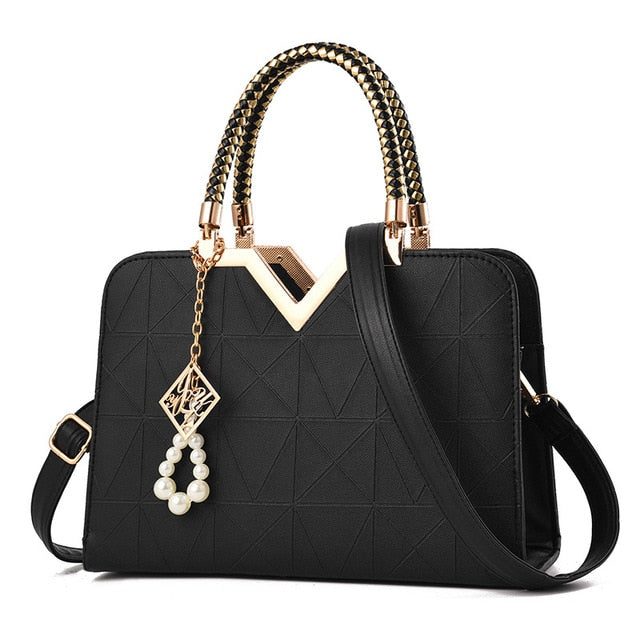 Luxury Stylish Female Zipper Leather Crossbody Bags For Workplace