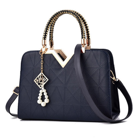 Luxury Stylish Female Zipper Leather Crossbody Bags For Workplace