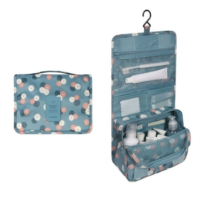 Hanging & Portable Waterproof Polyester Travel Cosmetic Bag - Sheseelady