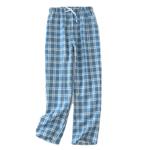 Algodão masculino sono tricotado arqueja pijama
