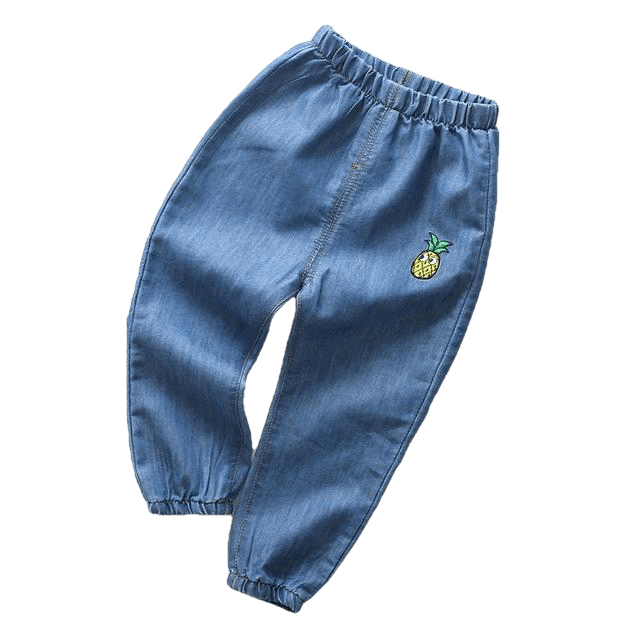 Cotton Girls Denim Ripped Jeans Thin Long Trousers For Kids - Sheseelady