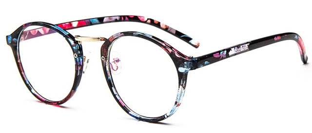 Fashion Transparent Round Glasses Clear Frame Women Spectacle Myopia Glasses Men Eyeglasses Frame Nerd Optical Frames Clear - Sheseelady
