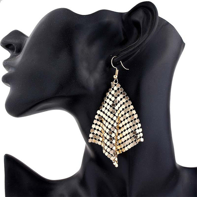 Star Jewelry Charm Sequin Drop Boucles d’oreilles New Geometric Round Shiny Dangle Boucle d’oreille Bijoux Femmes Ventes