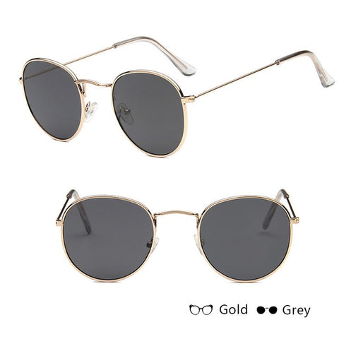 Óculos de sol de espelho de luxo Mulheres/Homens Marca Designer Óculos Lady Round Sun Glasses Street Beat Oculos De Sol Gafas